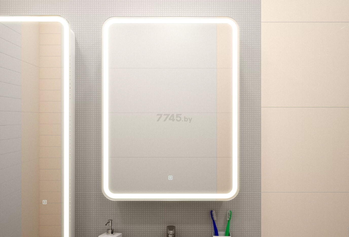 Шкаф с зеркалом для ванной КОНТИНЕНТ Elliott LED 60 левый (МВК017) - Фото 4